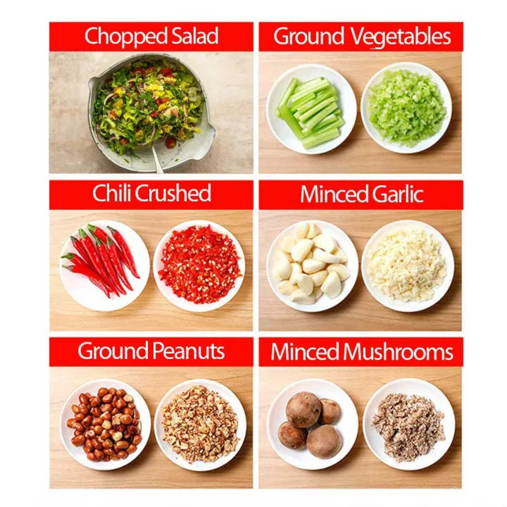 Push Chopper 🥩🥗 – Quick & Safe Manual Meat & Veggie Chopper