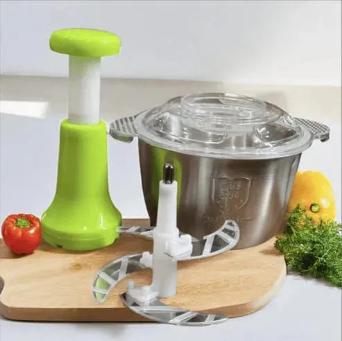 Push Chopper 🥩🥗 – Quick & Safe Manual Meat & Veggie Chopper