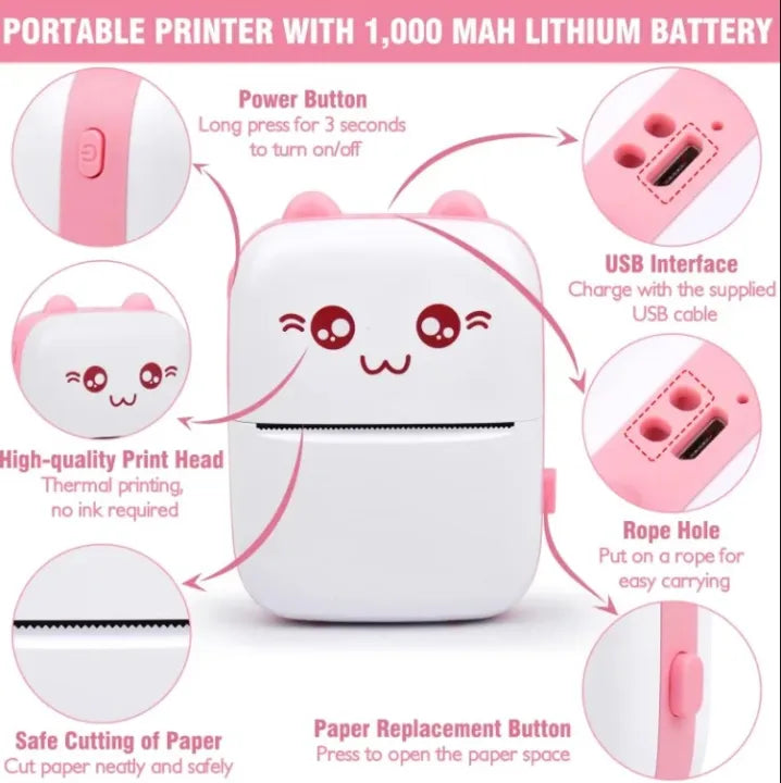 Mini Portable Printer ๐โก โ Compact, Wireless & On-the-Go Printing