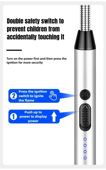 Electric Kitchen Lighter ⚡🕯️ – Safe, Rechargeable & Windproof