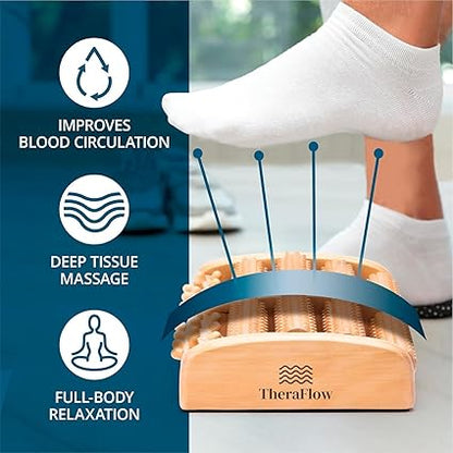 Wooden Foot Massager 🌿💆‍♂️ – Deep Relaxation & Stress Relief for Feet