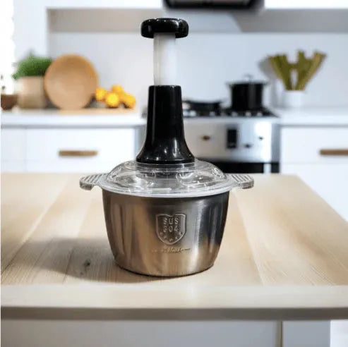 Push Chopper 🥩🥗 – Quick & Safe Manual Meat & Veggie Chopper