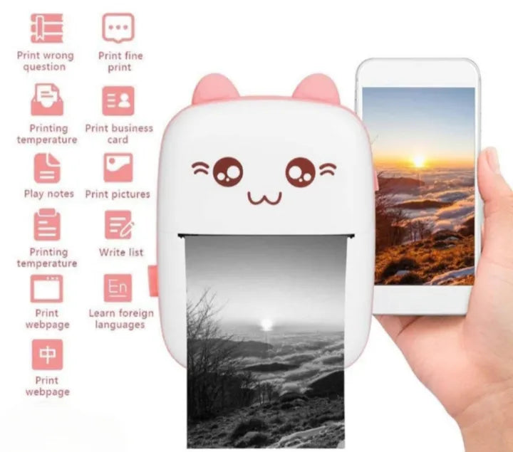 Mini Portable Printer 📝⚡ – Compact, Wireless & On-the-Go Printing