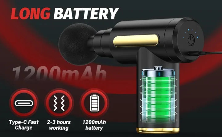 Massage Gun ⚡💪 – Deep Tissue Percussion Massager for Muscle Relief