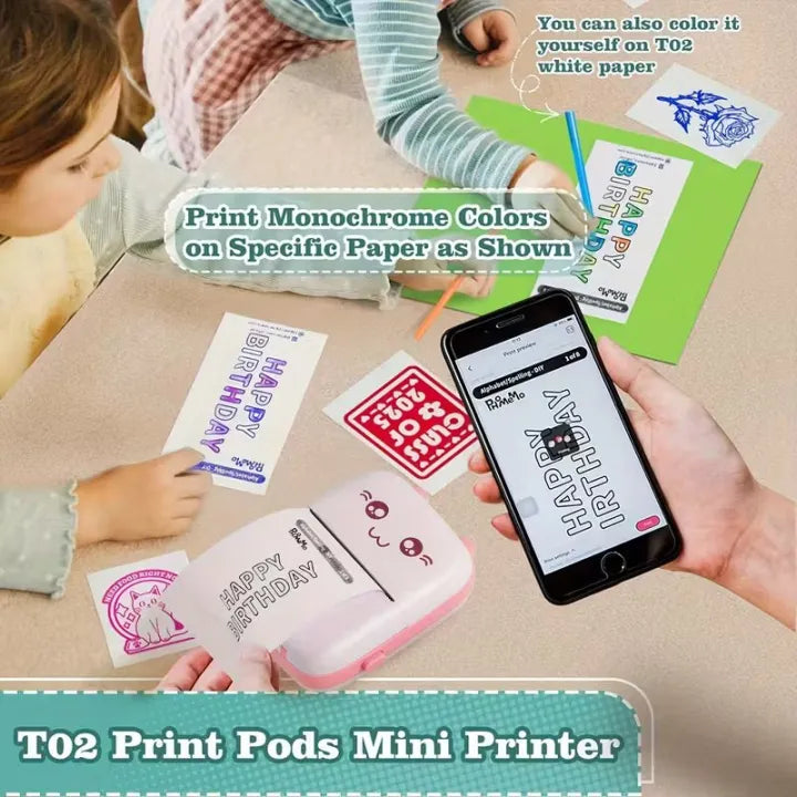 Mini Portable Printer 📝⚡ – Compact, Wireless & On-the-Go Printing