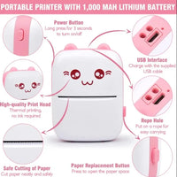 Mini Portable Printer 📝⚡ – Compact, Wireless & On-the-Go Printing